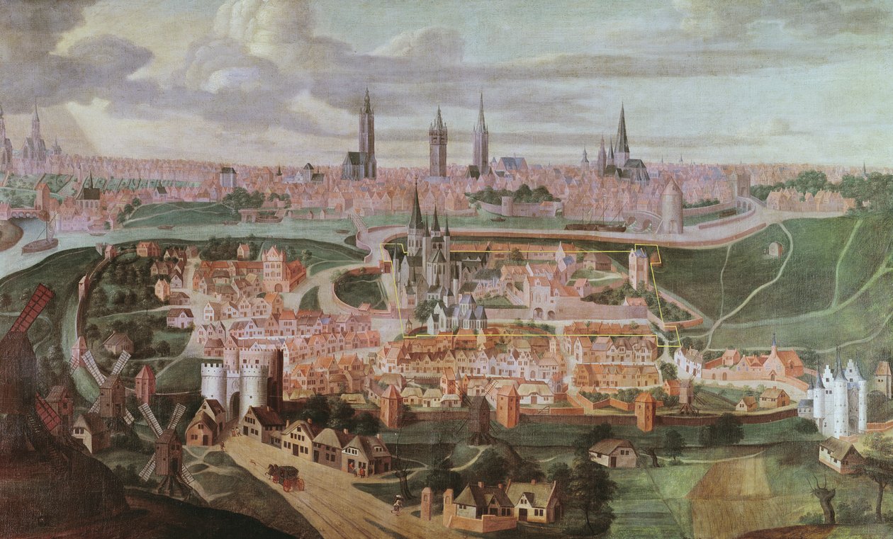 Lucas de Heere - Panoramic view of the city of Ghent at the end of the 16th c - (MeisterDrucke-612289).jpg