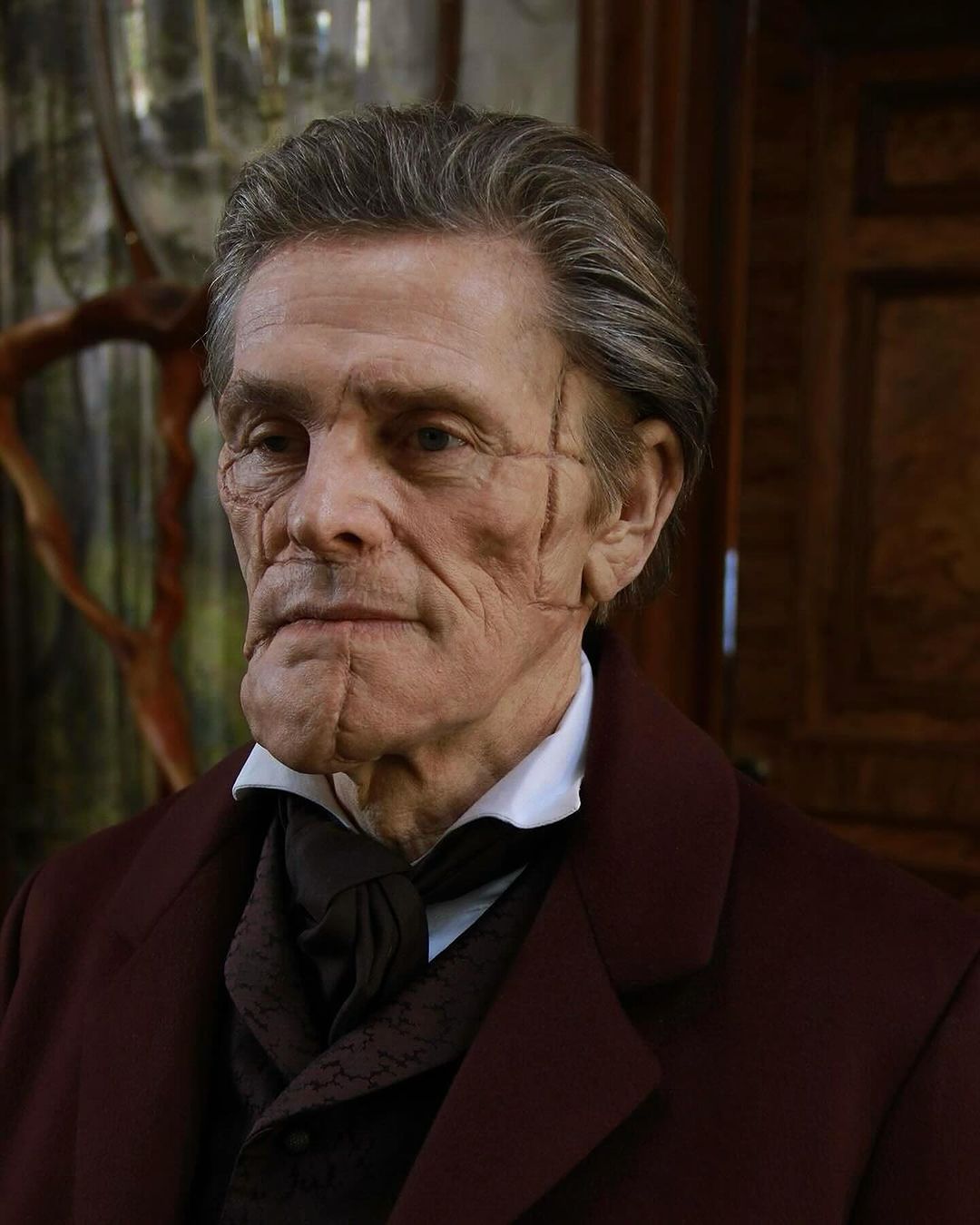BTS- The Art of Character Transformation in ‘Poor Things’ The look of Willem Dafoe as Dr. Godwin Baxter, an amazing work of makeup and prosthetics, was crafted by the talented @nadiastaceyhairmakeupdesign and team, includin.jpg