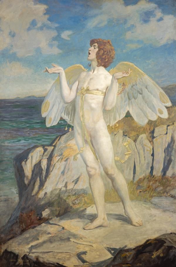 Angus Og, God of Love and Courtesy, Putting a Spell of Summer Calm on the Sea by John Duncan _ National Galleries of Scotland.jpeg