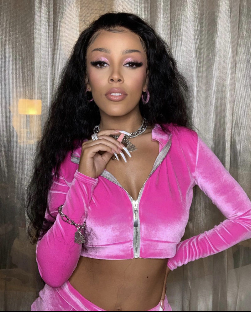All-of-the-Looks-From-Saweetie-and-Doja-Cats-‘Best-Friend-Video-Custom-Green-and-Red-Dapper-Dan-X-Gucci-Sets-L.O.C.A-and-Laroxx-Tweed-Outfits-Laurel-DeWitt-Crystal-Chain-Look-More19-800x994.jpg
